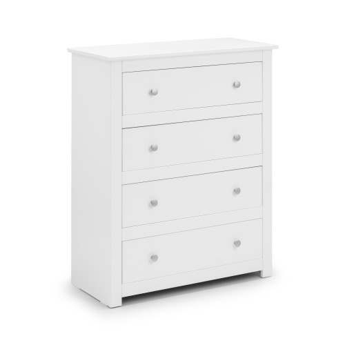 Radely White 4 Drawer Chest (D40 x W85 x H103cm)