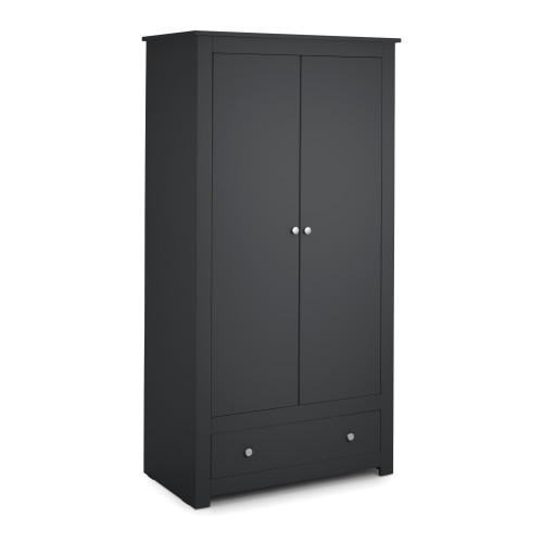 Radley Anthracite 2 Door and 1 Drawer Wardrobe (D55 x W97 x H190cm)