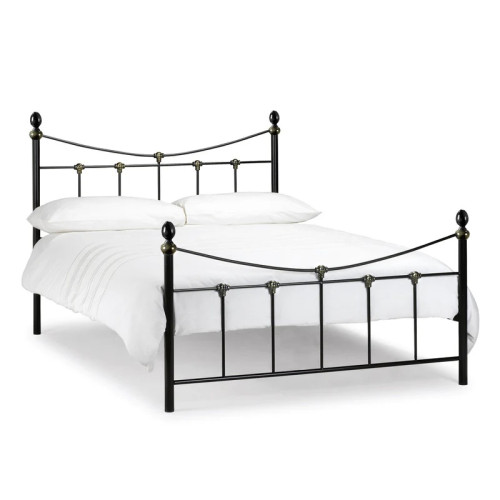Rebecca Black Low Foot End Metal Bed - Double (D202 x W140 x H111cm)