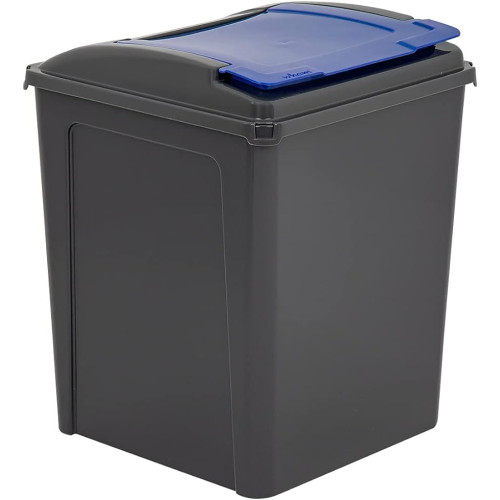 Recycle It 50 Litre Bin with Lid (40 x 40 x 50cm) - Blue