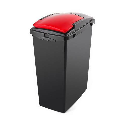 Addis 40 Litre Utility Bin with Lid (42.5 x 28 x 56cm) - Red