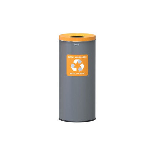 Grey and Yellow 45 Litre Canister Recycling Bin