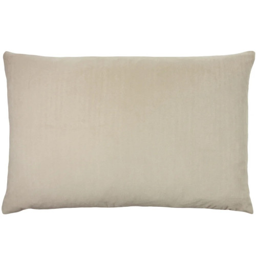 Furn Contra Velvet Polyester Filled Rectangle Cushion 40 x 60cm - Natural
