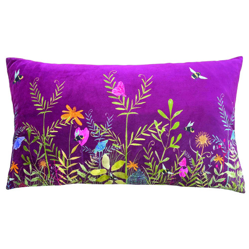 Wildflower Meadow Fuchsia Rectangular Cushion 30 x 50cm