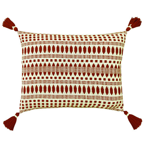 Pecan Woven Cotton Rectangular Cushion 40 x 60 cm