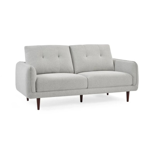 Remy Grey Textured Fabric 3 Seater Sofa (D86 x W186 x H92cm)