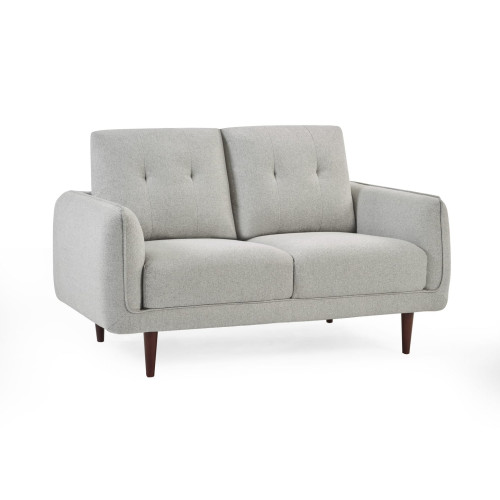 Remy Grey Textured Fabric 2 Seater Sofa (D86 x W145 x H92cm)