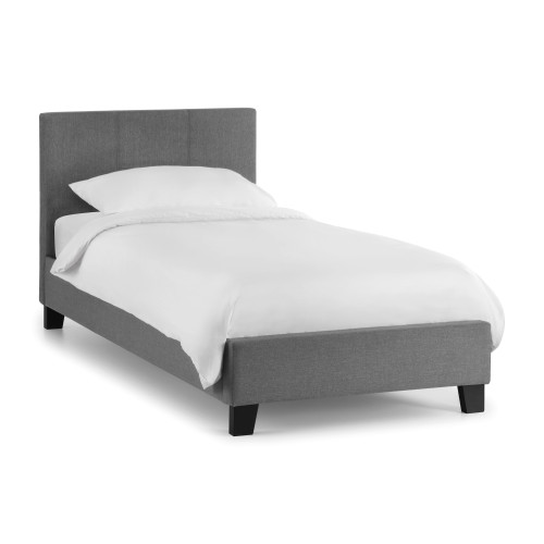 Rialto Light Grey Linen Bed - Single (D206 x W104 x H89.5cm)