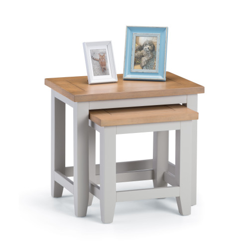 Richmond Elephant Grey Nest of 2 Tables (D33 x W41 x H42cm)