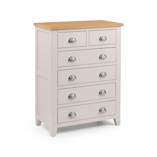 Richmond Elephant Grey 4+2 Drawer Chest (D44 x W83 x H108cm)