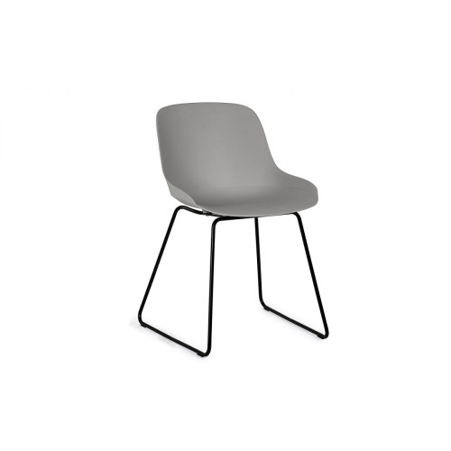 Rocco Light Grey Metal Dining Chair (D52 x W47 x H44cm)