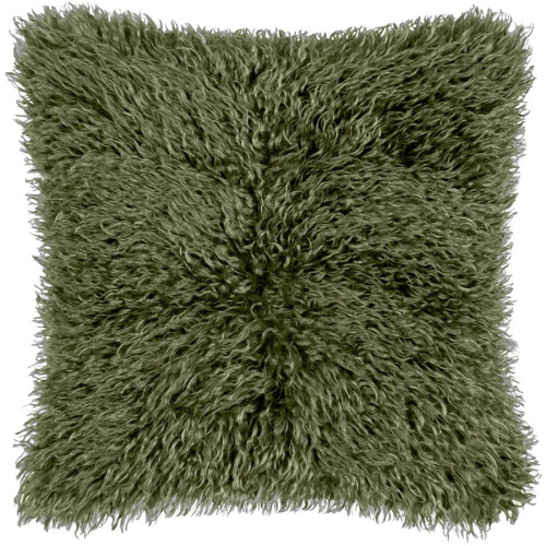 Furn Rowan Faux Fur Polyester Filled Cushion 50 x 50cm - Khaki
