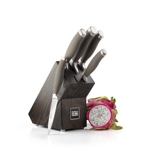 Syracuse Soft Grip Handle 5 Piece Knife Block