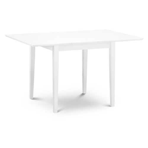 Rufford White Extending Dining Table (D80 x W80-120 x H75cm)