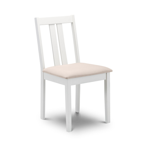 Set of 2 Rufford Natural and Ivory Dining Chairs (D51 x W46 x H87cm)
