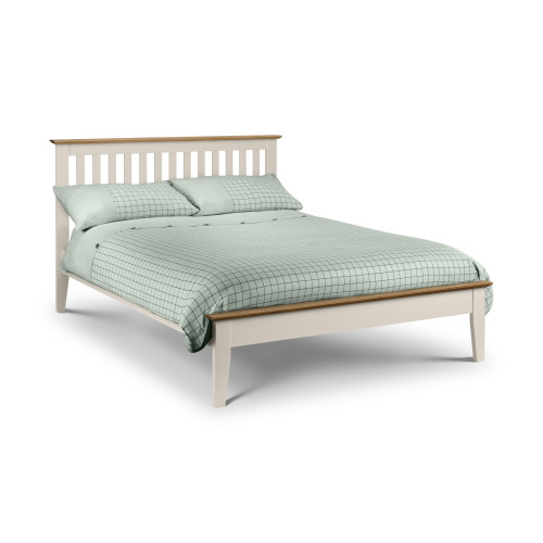 Salerno Ivory and Oak Bed - Single (D200 x W104.5 x H100cm)