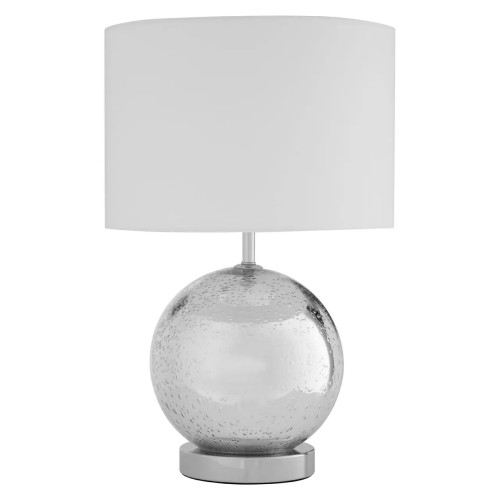 Chrome Spherical Glass Table Lamp 47 x 30cm