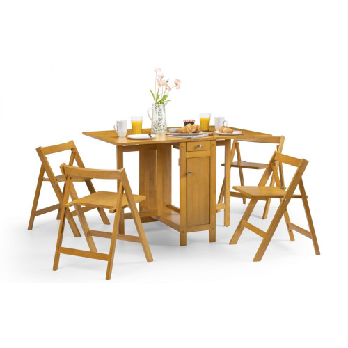 Savoy Light Oak Dining Set (D80 x W120 x H76cm)