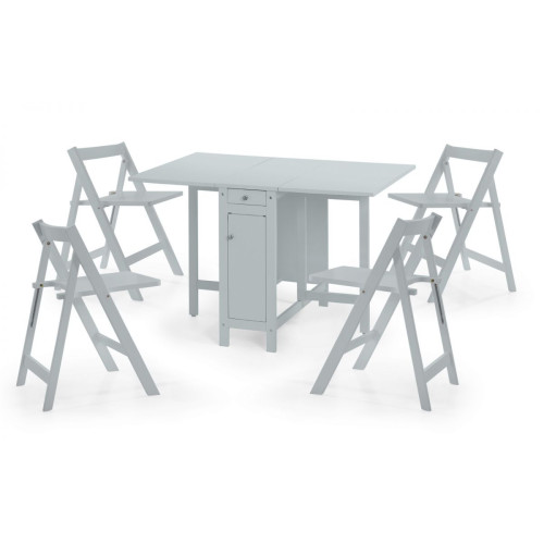 Savoy Light Grey Dining Set (D80 x W120 x H76)