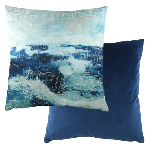 Blue Two Sides Square Cushion 43 x 43cm