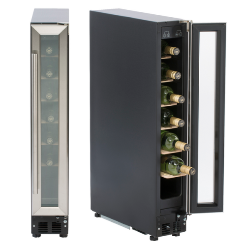 SIA Freestanding Stainless Steel Under Counter Wine Cooler (H87-92 x W14.9 x D52.8cm)