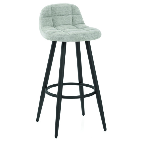 Solo Light Grey Fabric Bar Stool (D38 x W38 x H85cm)