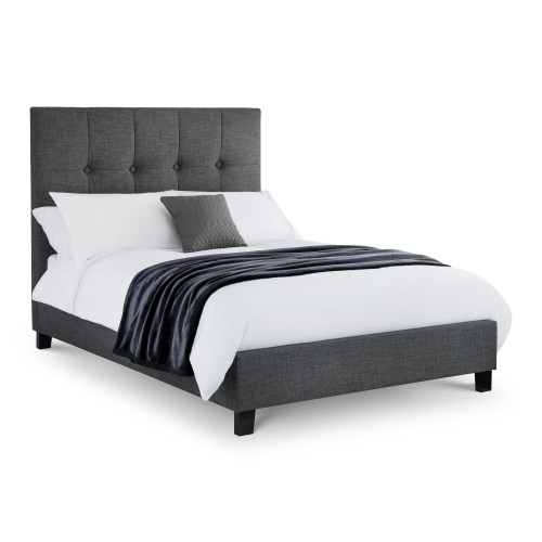 Sorrento Slate Grey Linen High Headboard Beds
