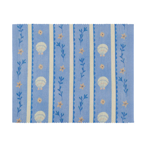 Set of 4 Furn Sea Shells Blue Polyester Placemats