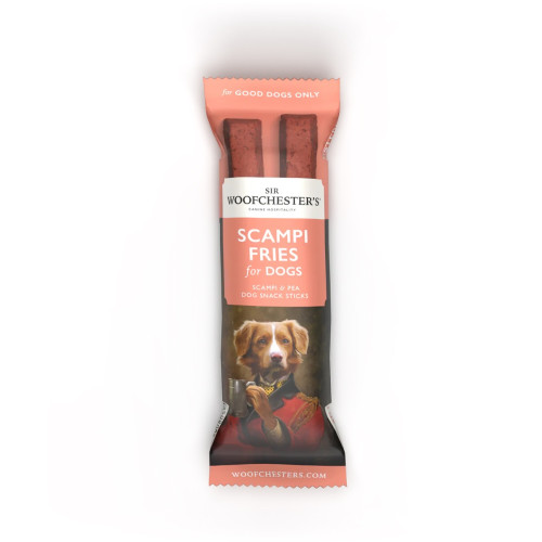 Sir Woofchester's Dog Snacks (Box of 12) - Scampi Fries Scampi & Pea Snack Sticks