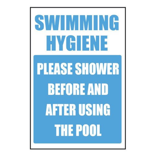 Shower Befure Using the Pool Sign 40 x 60cm