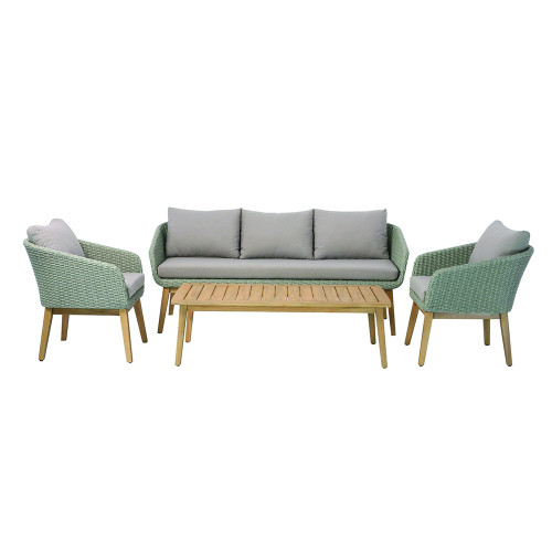 Sol Rattan 5 Seater Coffee Set