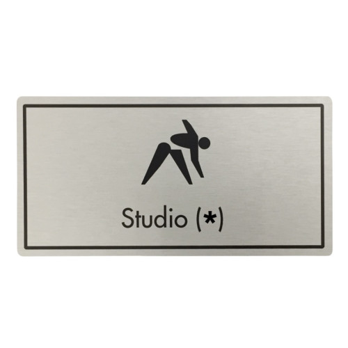Metal Adhesive Numbered Studio Door Sign 20 x 10cm (Box of 5)