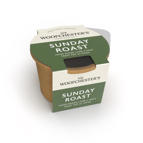 Sir Woofchester's Dog Treat Pots (Box of 12) - Sunday Roast Lamb & Mint Hearts