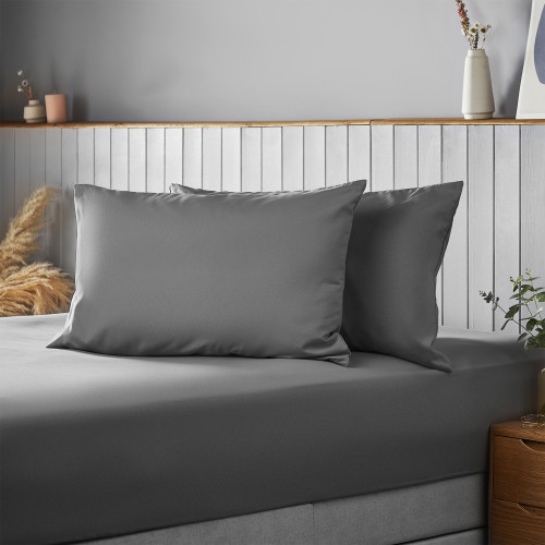 Silentnight Supersoft Microfibre Fitted Sheet 90gsm - Single - Charcoal