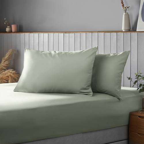 Silentnight Supersoft Microfibre Fitted Sheet 90gsm - Single - Sage