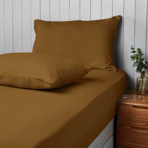 Silentnight Supersoft Microfibre Fitted Sheet 90gsm - Single - Terracotta