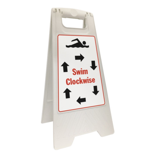 Swin Clockwise Floor Safety Sign 30 x 62cm (Box of 2)