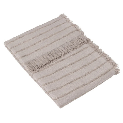 Furn Hazie Woven Fringed Throw 130 x 180cm - Griege