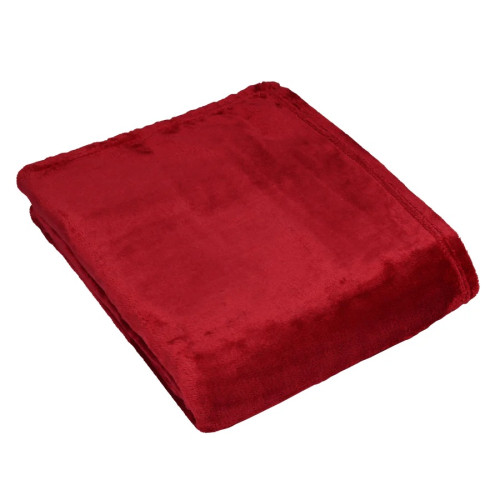Harlow Fleece Red Polyester Throw 140 x 180cm