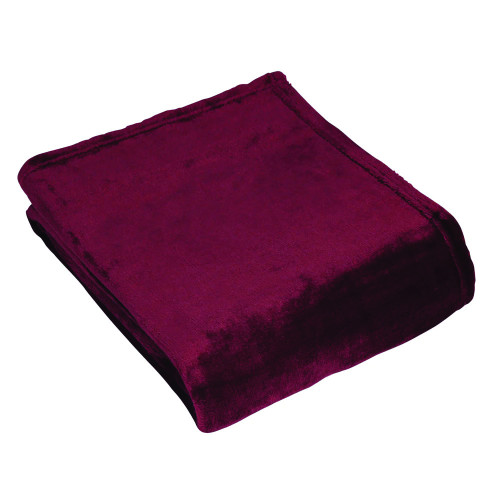 Harlow Fleece Maroon Polyester Throw 140 x 180cm