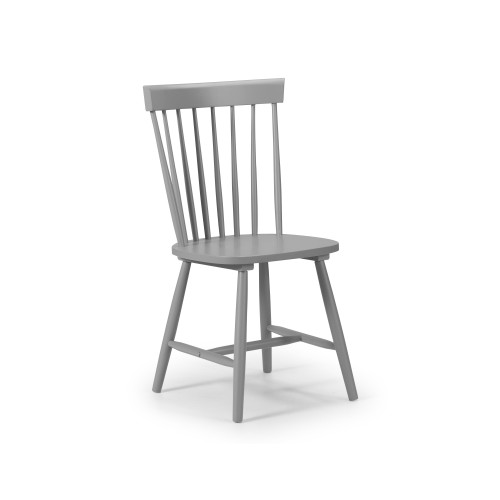 Set of 2 Torino Grey Dining Chairs (D49 x W52 x H90cm)