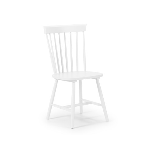 Set of 2 Torino White Finish Dining Chairs (D59 x W52 x H90)