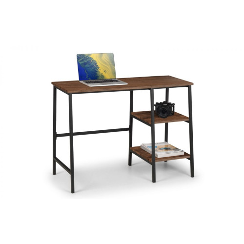 Tribeca Walnut and Black Steel Desk (D45 x W104 x H72)