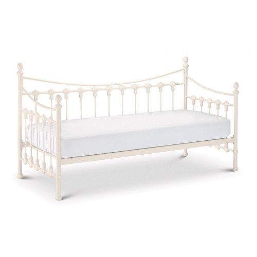 Versailles Stone White Powder Coated Steel Day Bed - Single (D202 x W100 x H116cm)