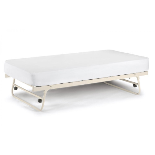 Versailles Stone White Powder Coated Steel Under Bed - Single (D191 x W92 x H36cm)