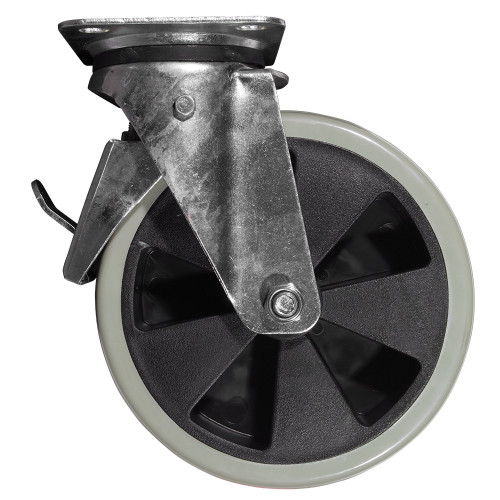 Numatic VersaCare Grey PU Tyred Brake Castor 20cm
