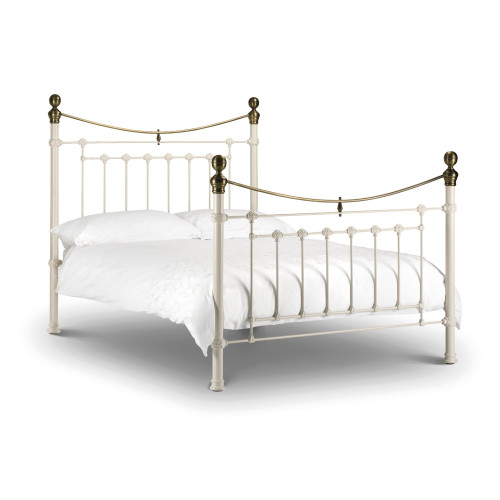 Victoria Stone White and Brass Beds
