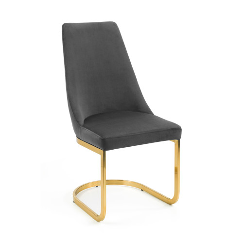 Vittoria Grey Velvet Dining Chair (D62 x W48 x H97)