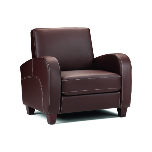 Vivo Chestnut Faux Leather Chair (D80 x W87 x H83cm)