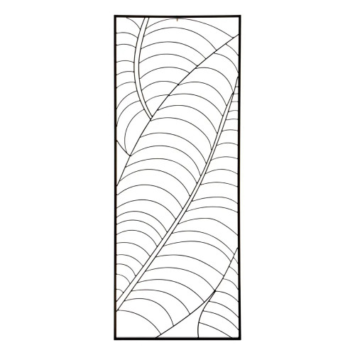 Black Metal Leaf Design Wall Art (D2 x W51 x H131cmÂ )
